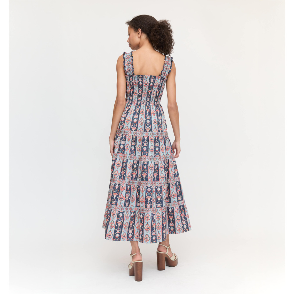 Hill House Blue and Red Patterned Maxi Dress - Picture 3 of 3